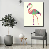 Paint by Numbers Art Polygon Style Flamingo